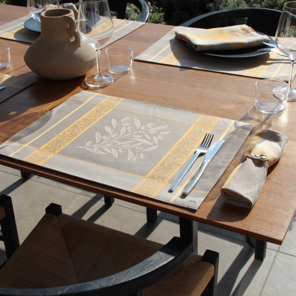 Set De Table Jacquard Olea