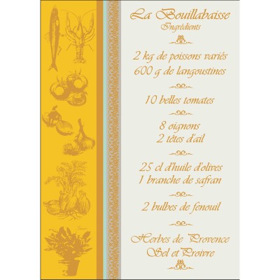 TORCHON BOUILLABAISSE 50X70