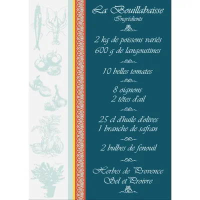 TORCHON BOUILLABAISSE 50X70