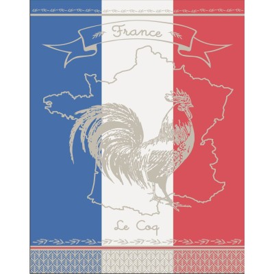 TORCHON VIVE LA FRANCE 50X70