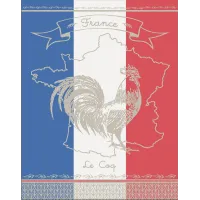 TORCHON VIVE LA FRANCE 50X70