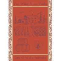 TORCHON VIN DU MONDE 50X70