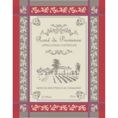 TORCHON VIN COTE DE PROVENCE 50X70