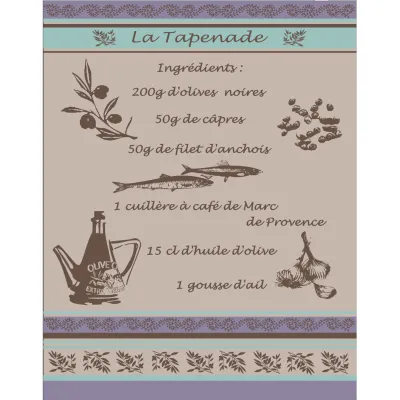 TORCHON TAPENADE 50X70