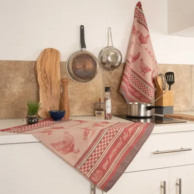 TORCHON POULES 50X70