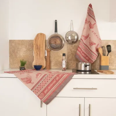 TORCHON POULES 50X70