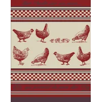 TORCHON POULES 50X70