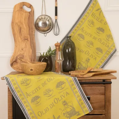 TORCHON HUILE D'OLIVE 50X70