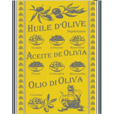 TORCHON HUILE D'OLIVE 50X70