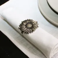 Rond De Serviette Rond Tournesol