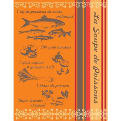TORCHON SOUPE DE POISSONS 50X70