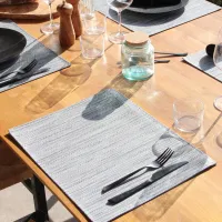 Set De Table Plastic Argent