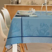 Nappe Jacquard Grande Bleue