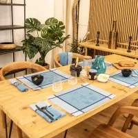 Set De Table Jacquard Grande Bleue