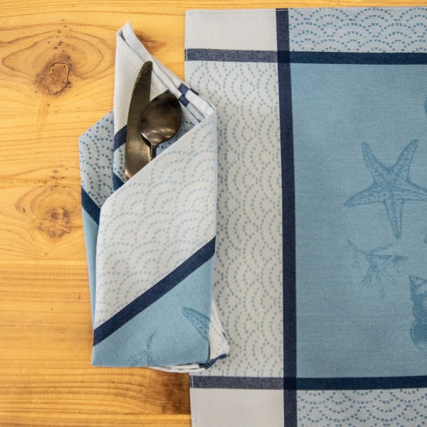 Serviette De Table Grande Bleue