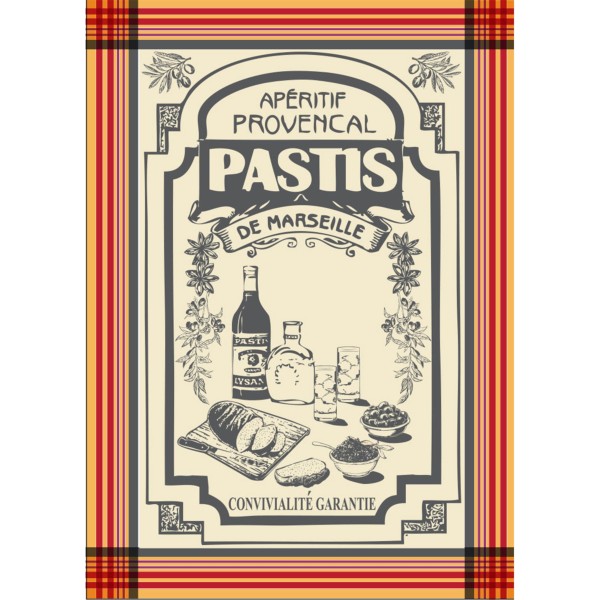 TORCHON PASTIS 50X70